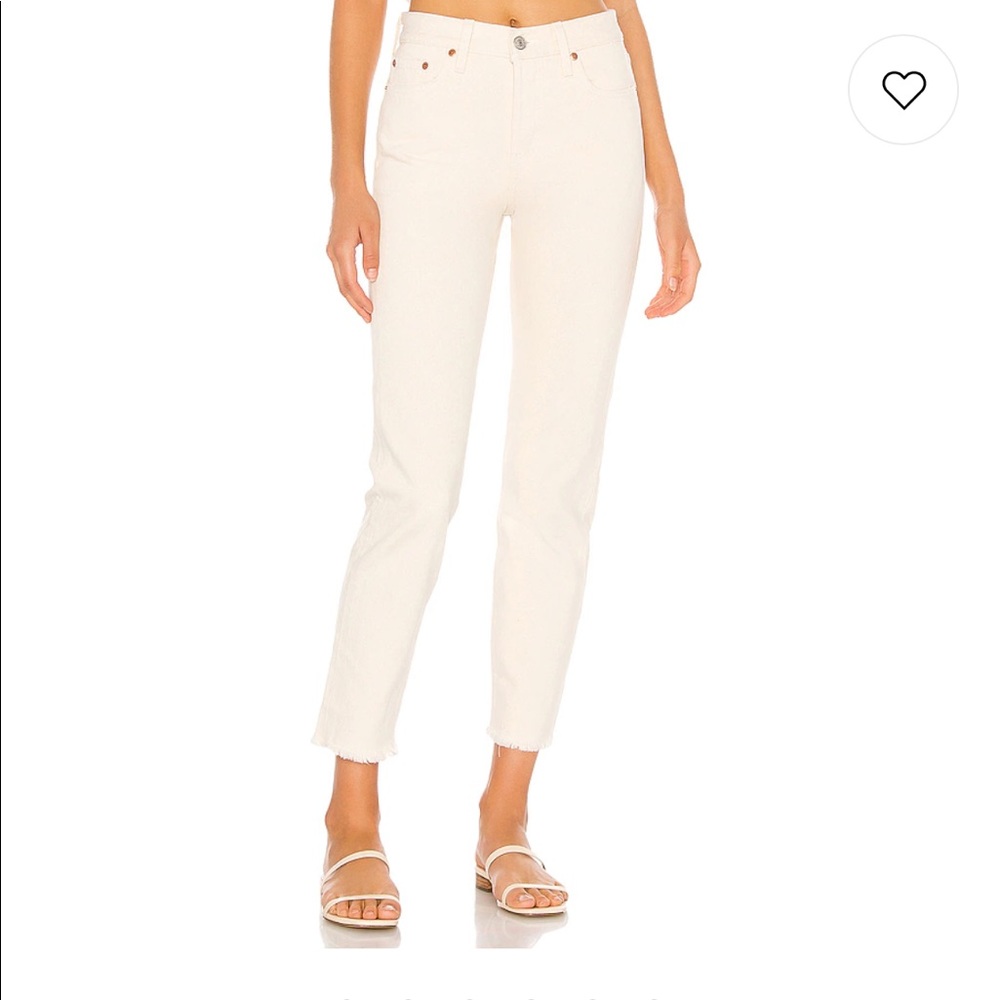 NWT Levi's Wedgie Ankle Straight in Ecru